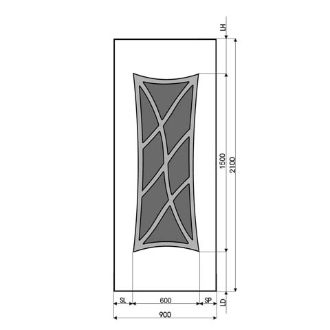 Technische Zeichnung Haustür DV-179