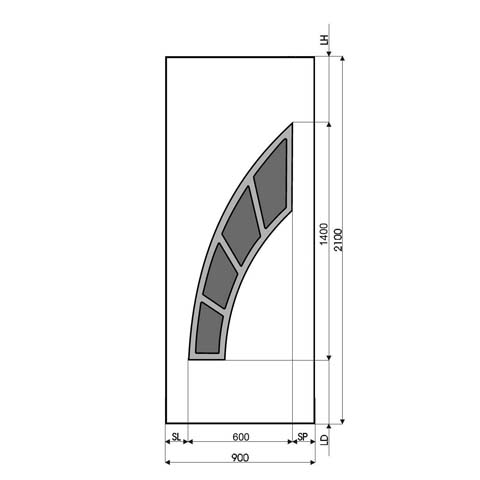 Technische Zeichnung Haustür DV-180
