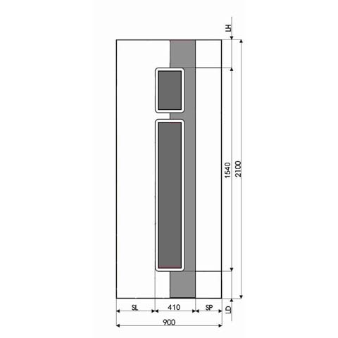 Technische Zeichnung Haustür DV-219