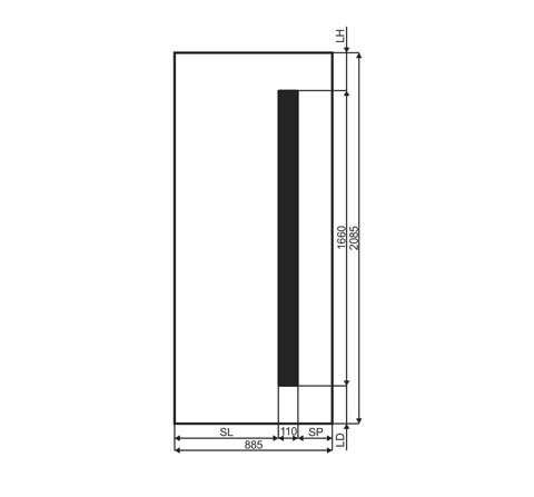 Technische Zeichnung Haustür DV-431