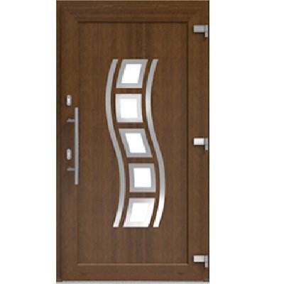 DRUTEX Haustür Nussbaum - Modell Augsburg