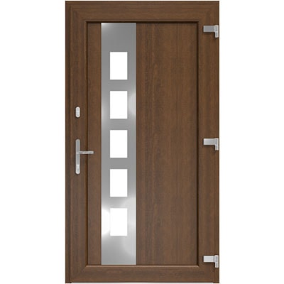 DRUTEX Haustür Nussbaum - Modell Bonn