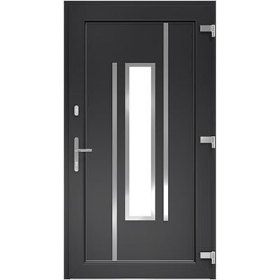 DRUTEX Haustür Anthrazit - Modell Dresden