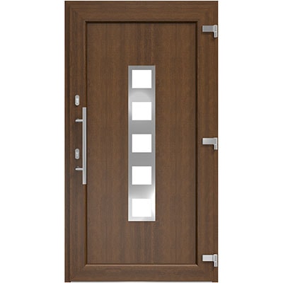 DRUTEX Haustür Nussbaum - Modell Duisburg