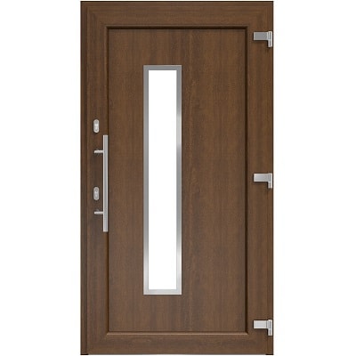 DRUTEX Haustür Nussbaum - Modell Leipzig