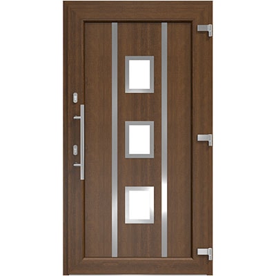 DRUTEX Haustür Nussbaum - Modell Nürnberg