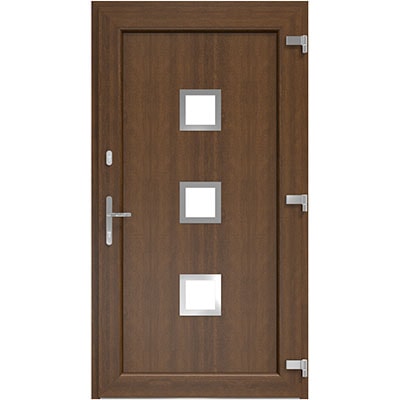 DRUTEX Haustür Nussbaum - Modell Wuppertal