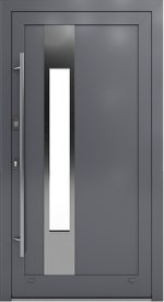 Alu Haustür Modell 12 mit Einsatzfüllung in Anthrazit