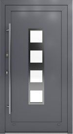 Alu Haustür Modell 17 mit Einsatzfüllung in Anthrazit