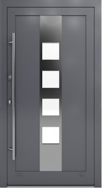 Alu Haustür Modell 18 mit Einsatzfüllung in Anthrazit