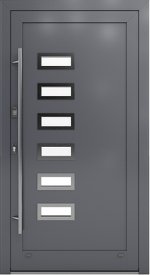 Alu Haustür Modell 19 mit Einsatzfüllung in Anthrazit