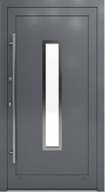 Alu Haustür Modell 8 mit Einsatzfüllung in Anthrazit