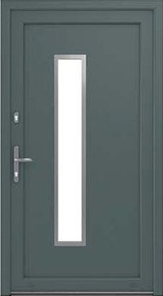 DRUTEX Haustür Modell 1 - Leipzig in Basaltgrau