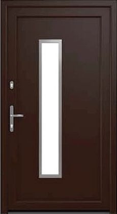 DRUTEX Haustür Modell 1 - Leipzig in Schokoladenbraun