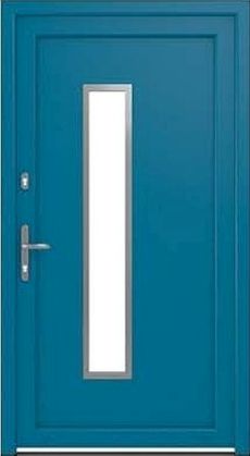 DRUTEX Haustür Modell 2 - Leipzig in Brillantblau