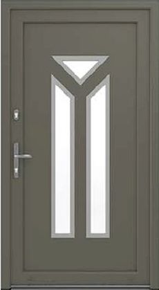 DRUTEX Haustür Modell 10 - Münster in Basaltgrau glatt