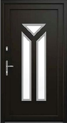 Drutex Haustür Münster in Schwarz Light Black