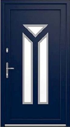 Drutex Haustür Modell 10 - Münster in Stahlblau