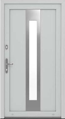 DRUTEX Haustür Modell 11 - Karlsruhe in Lichtgrau