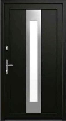 DRUTEX Haustür Modell 11 - Karlsruhe in Schwarzbraun