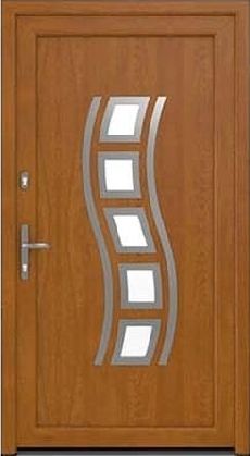 DRUTEX Haustür Modell 13 - Augsburg in Golden Oak