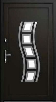 DRUTEX Haustür Augsburg in Schwarz Light Black