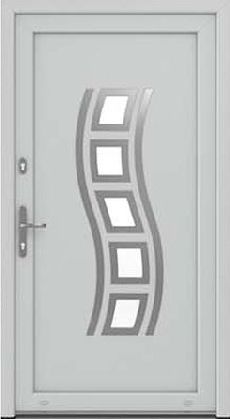 DRUTEX Haustür Modell 13 - Augsburg in Lichtgrau