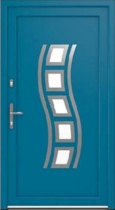 DRUTEX Haustür Modell 13 - Augsburg in Brillantblau