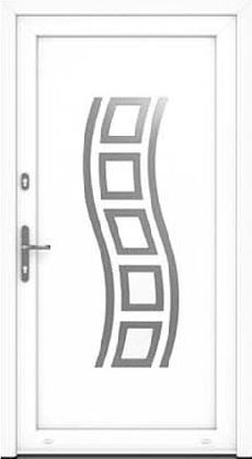 DRUTEX Haustür Modell 13 - Augsburg in Weiß