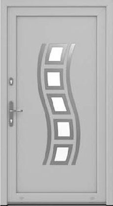 DRUTEX Haustür Augsburg in Silber