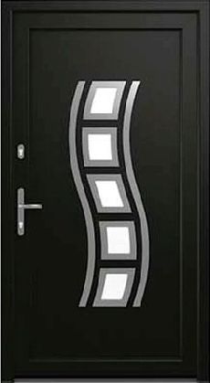 DRUTEX Haustür Modell 13 - Augsburg in Schwarzbraun