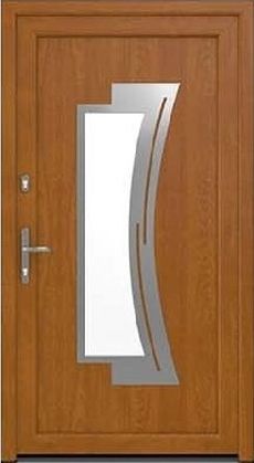 DRUTEX Haustür Modell 14 - Wiesbaden in Golden Oak