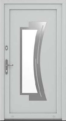 DRUTEX Haustür Modell 14 - Wiesbaden in Lichtgrau