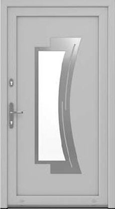 DRUTEX Haustür Wiesbaden in Silber