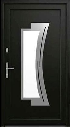 DRUTEX Haustür Modell 14 - Wiesbaden in Schwarzbraun