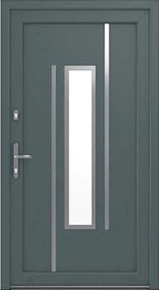 DRUTEX Haustür Modell 2 - Dresden in Basaltgrau