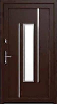 DRUTEX Haustür Modell 2 - Dresden in Schokoladenbraun