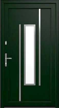 Drutex Haustür Modell 2 - Dresden in Dunkelgrün