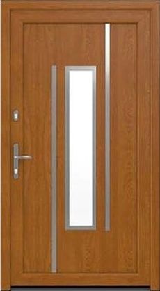 DRUTEX Haustür Modell 2 - Dresden in Golden Oak