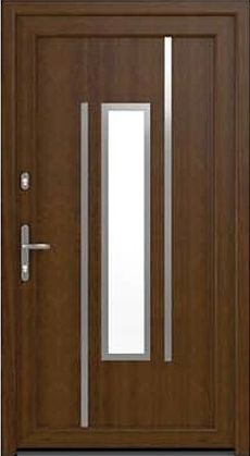 DRUTEX Haustür Dresden in Nussbaum