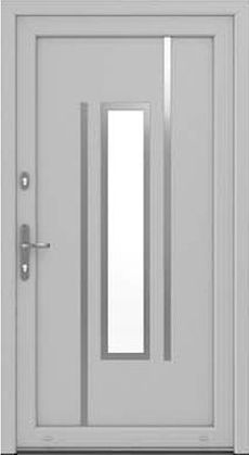 DRUTEX Haustür Dresden in Silber