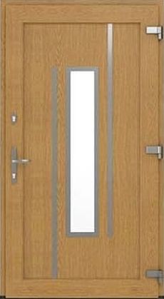 Drutex Haustür Modell 2 - Dresden in Eiche natur