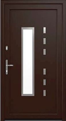 DRUTEX Haustür Modell 3 - Hannover in Schokoladenbraun