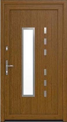 DRUTEX Haustür Hannover in Eiche Hell