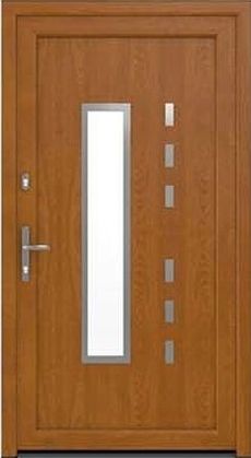 DRUTEX Haustür Modell 3 - Hannover in Golden Oak