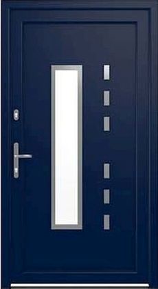 Drutex Haustür Modell 4 - Münster in Stahlblau