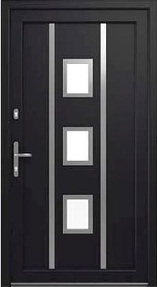 Drutex Haustür Modell 4 - Nürnberg in Anthrazit