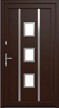 DRUTEX Haustür Modell 4 - Nürnberg in Schokoladenbraun