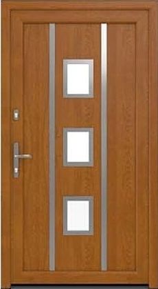 DRUTEX Haustür Modell 4 - Nürnberg in Golden Oak