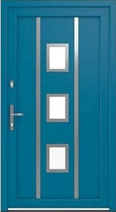 DRUTEX Haustür Modell 4 - Nürnberg in Brillantblau